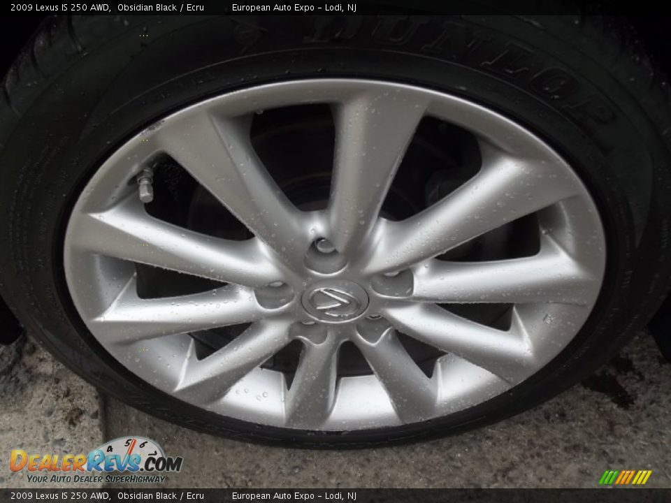 2009 Lexus IS 250 AWD Obsidian Black / Ecru Photo #9