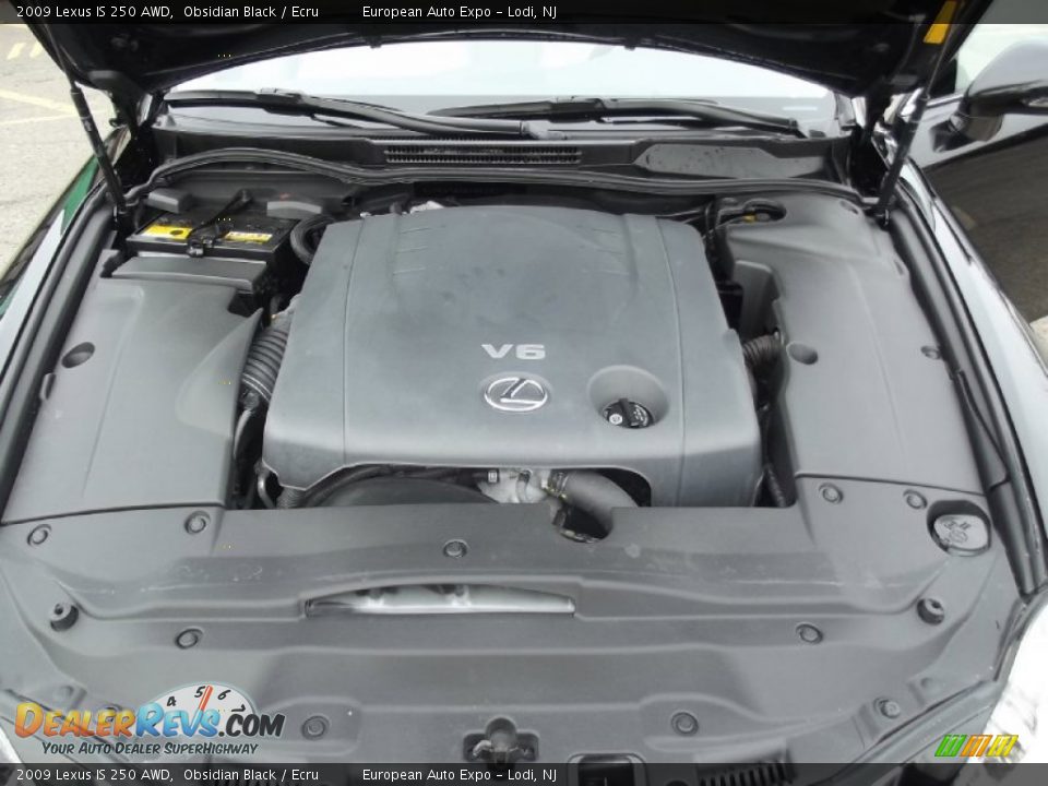 2009 Lexus IS 250 AWD Obsidian Black / Ecru Photo #11