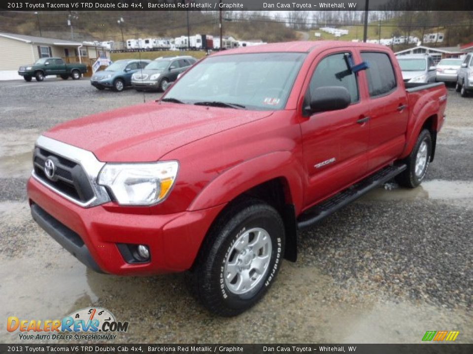 2013 Toyota Tacoma V6 TRD Double Cab 4x4 Barcelona Red Metallic / Graphite Photo #3