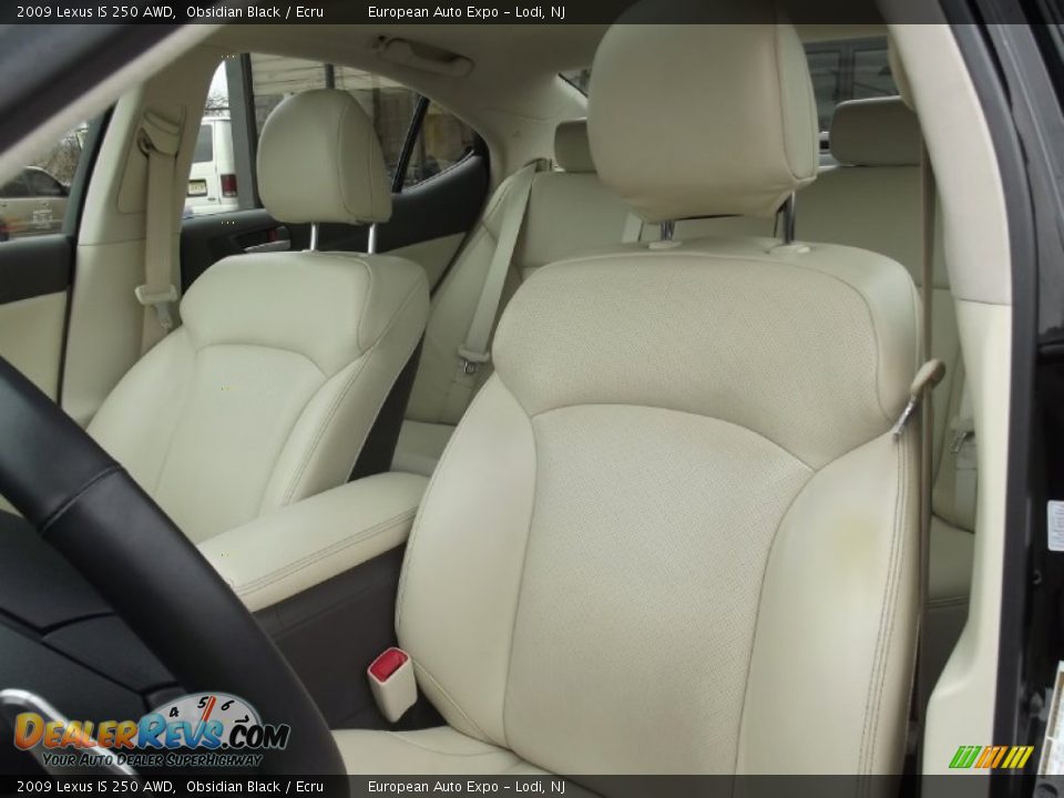 2009 Lexus IS 250 AWD Obsidian Black / Ecru Photo #13