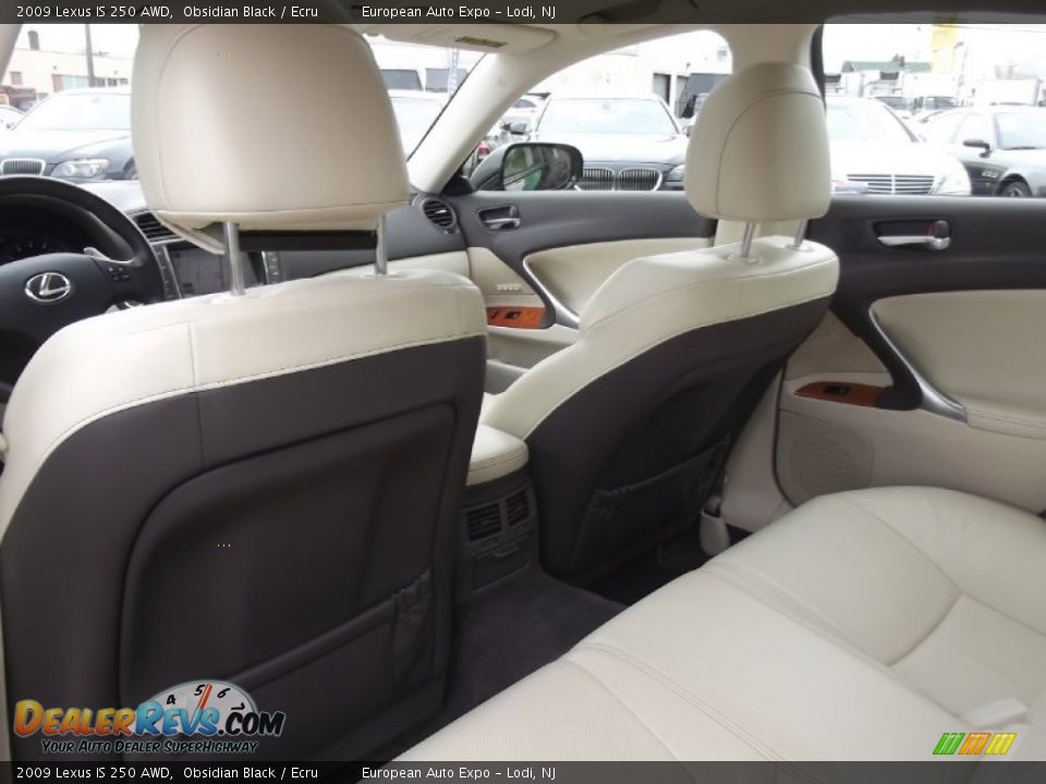 2009 Lexus IS 250 AWD Obsidian Black / Ecru Photo #14