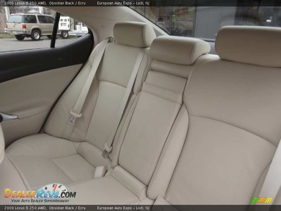 2009 Lexus IS 250 AWD Obsidian Black / Ecru Photo #15