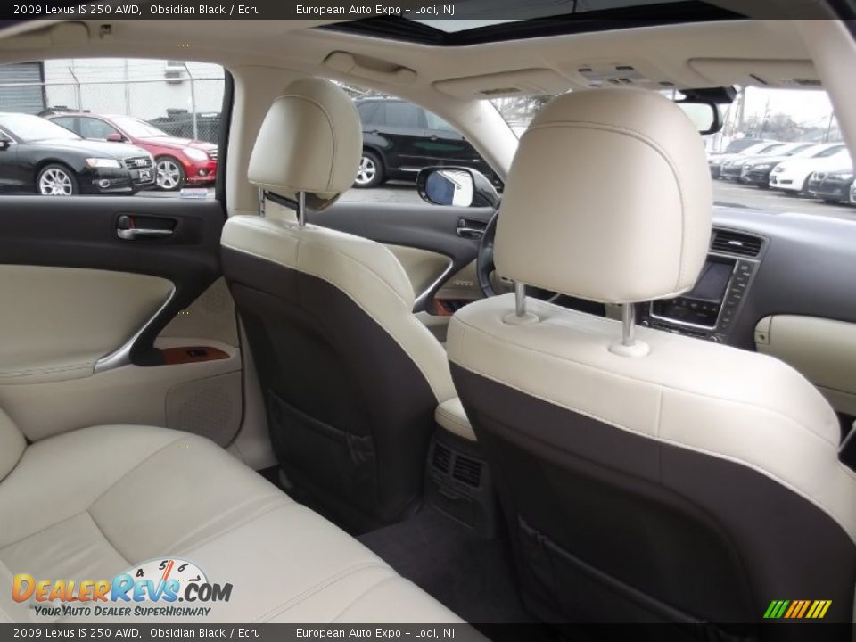 2009 Lexus IS 250 AWD Obsidian Black / Ecru Photo #16