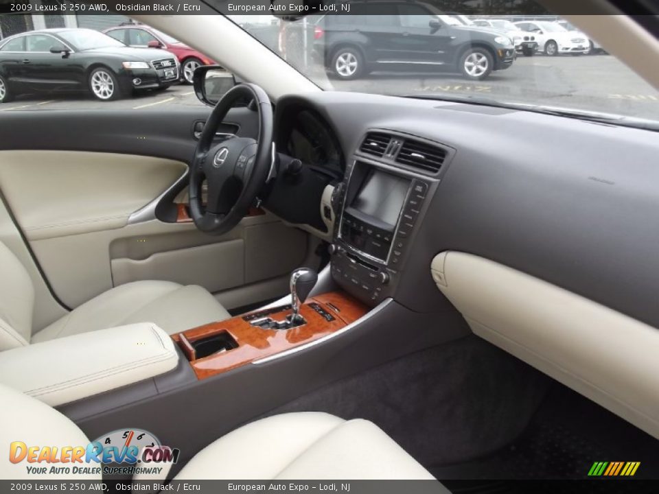 2009 Lexus IS 250 AWD Obsidian Black / Ecru Photo #18