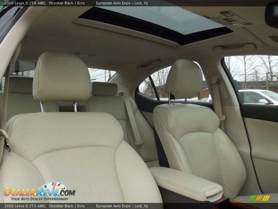2009 Lexus IS 250 AWD Obsidian Black / Ecru Photo #19