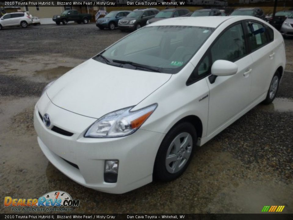 2010 Toyota Prius Hybrid II Blizzard White Pearl / Misty Gray Photo #3