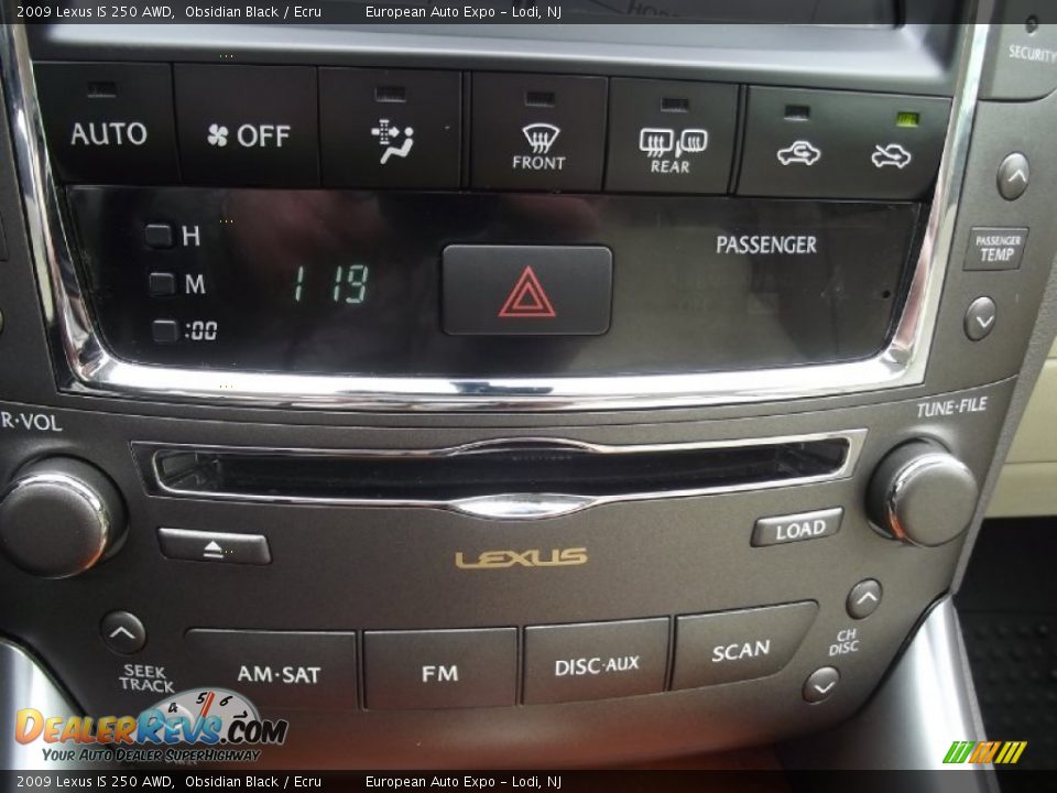 2009 Lexus IS 250 AWD Obsidian Black / Ecru Photo #27