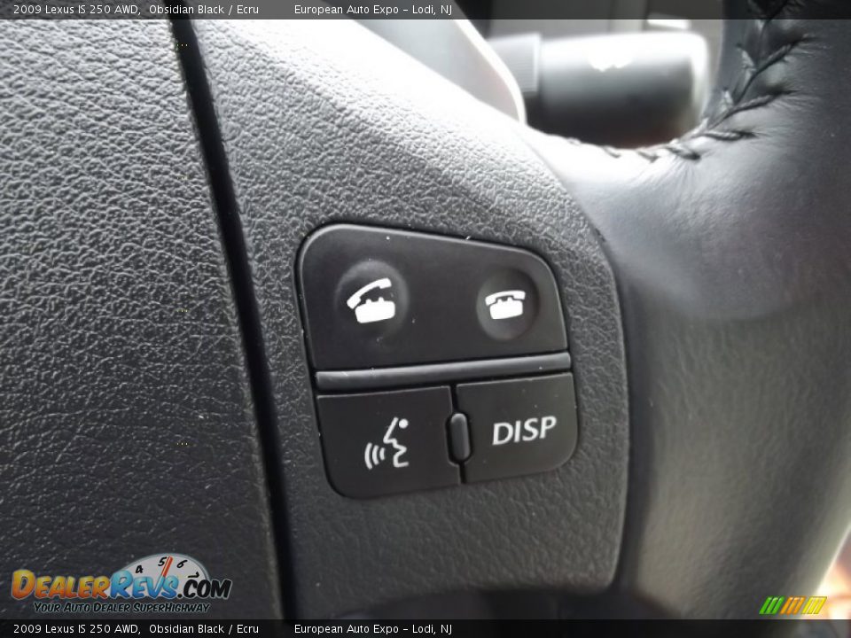 2009 Lexus IS 250 AWD Obsidian Black / Ecru Photo #29