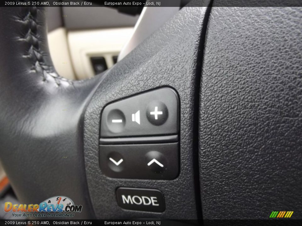 2009 Lexus IS 250 AWD Obsidian Black / Ecru Photo #30