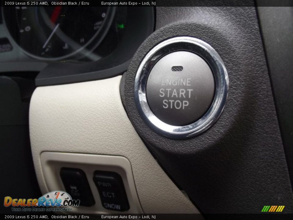 2009 Lexus IS 250 AWD Obsidian Black / Ecru Photo #33