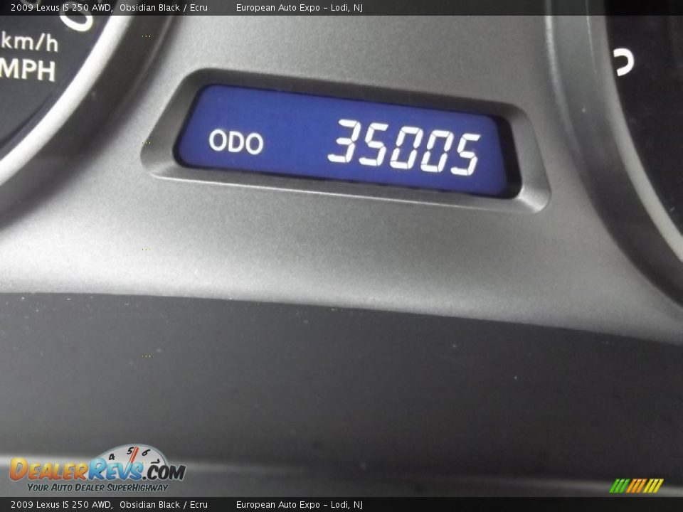 2009 Lexus IS 250 AWD Obsidian Black / Ecru Photo #35