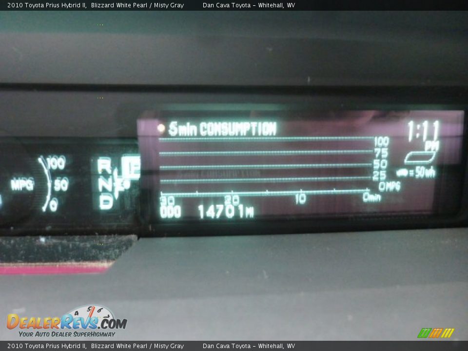 2010 Toyota Prius Hybrid II Blizzard White Pearl / Misty Gray Photo #15