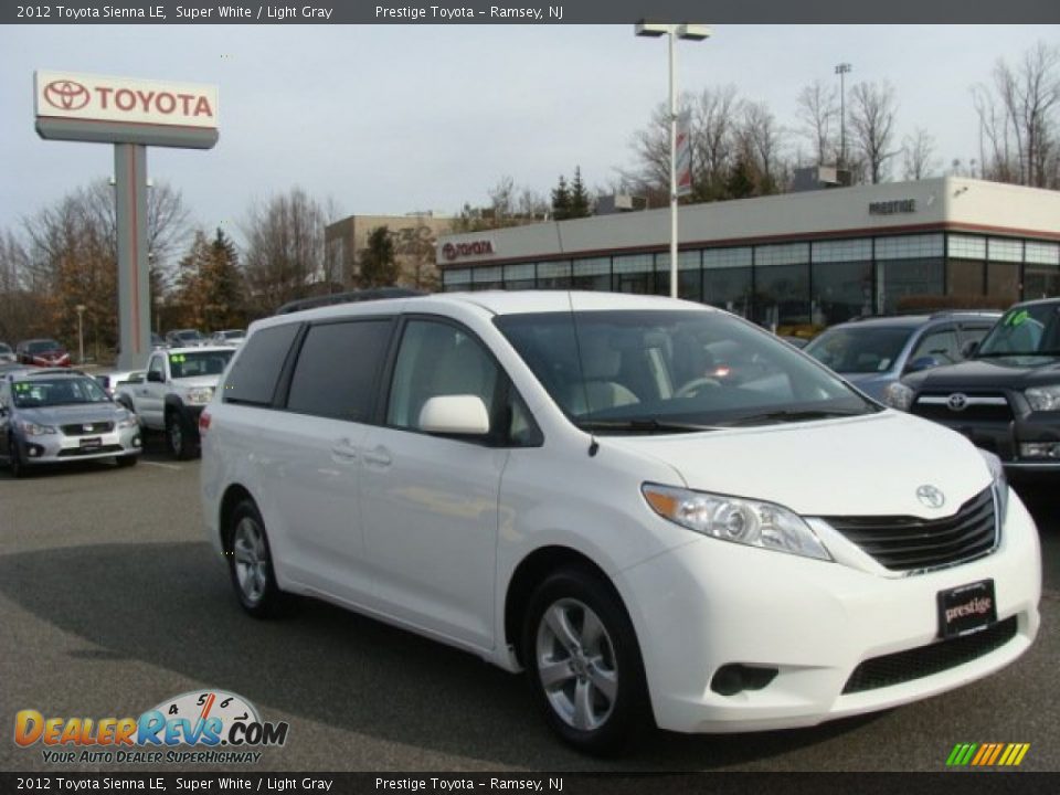 2012 Toyota Sienna LE Super White / Light Gray Photo #1