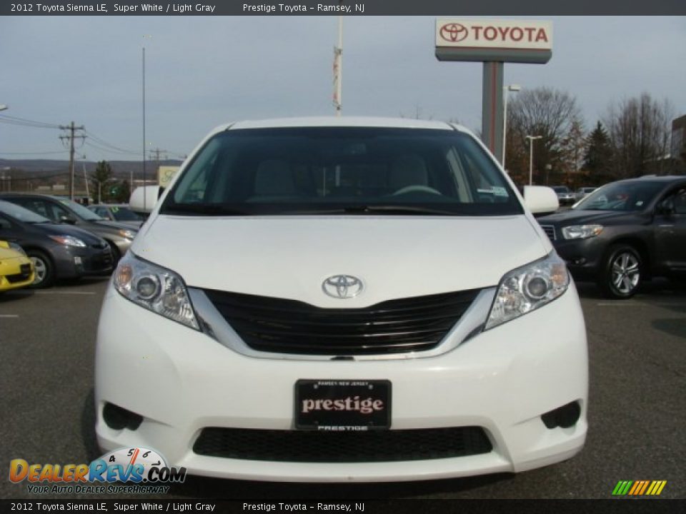 2012 Toyota Sienna LE Super White / Light Gray Photo #2