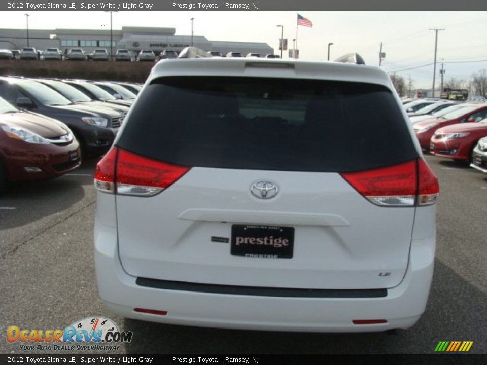 2012 Toyota Sienna LE Super White / Light Gray Photo #5