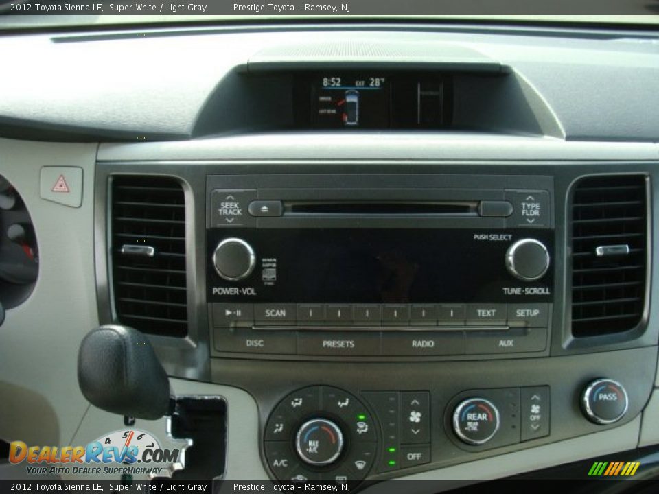 2012 Toyota Sienna LE Super White / Light Gray Photo #11