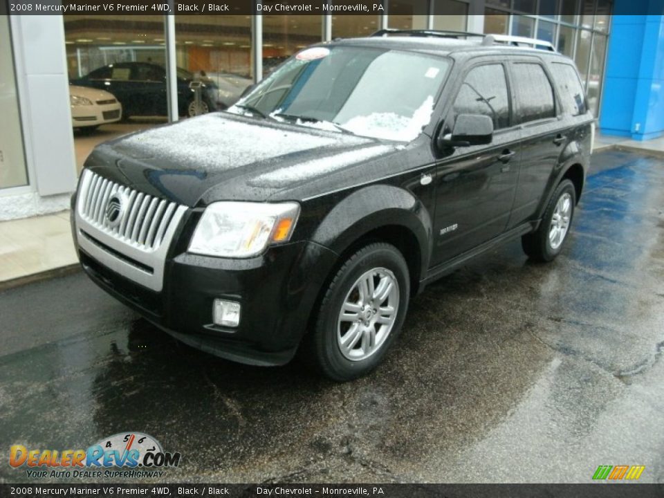 2008 Mercury Mariner V6 Premier 4WD Black / Black Photo #2