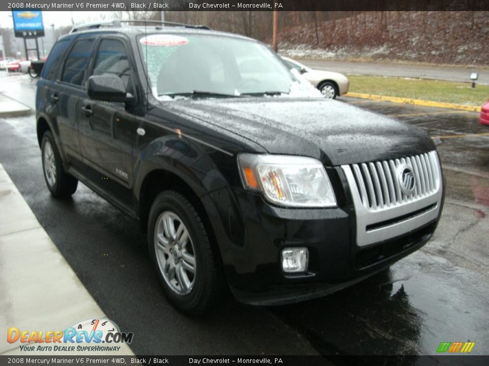2008 Mercury Mariner V6 Premier 4WD Black / Black Photo #3
