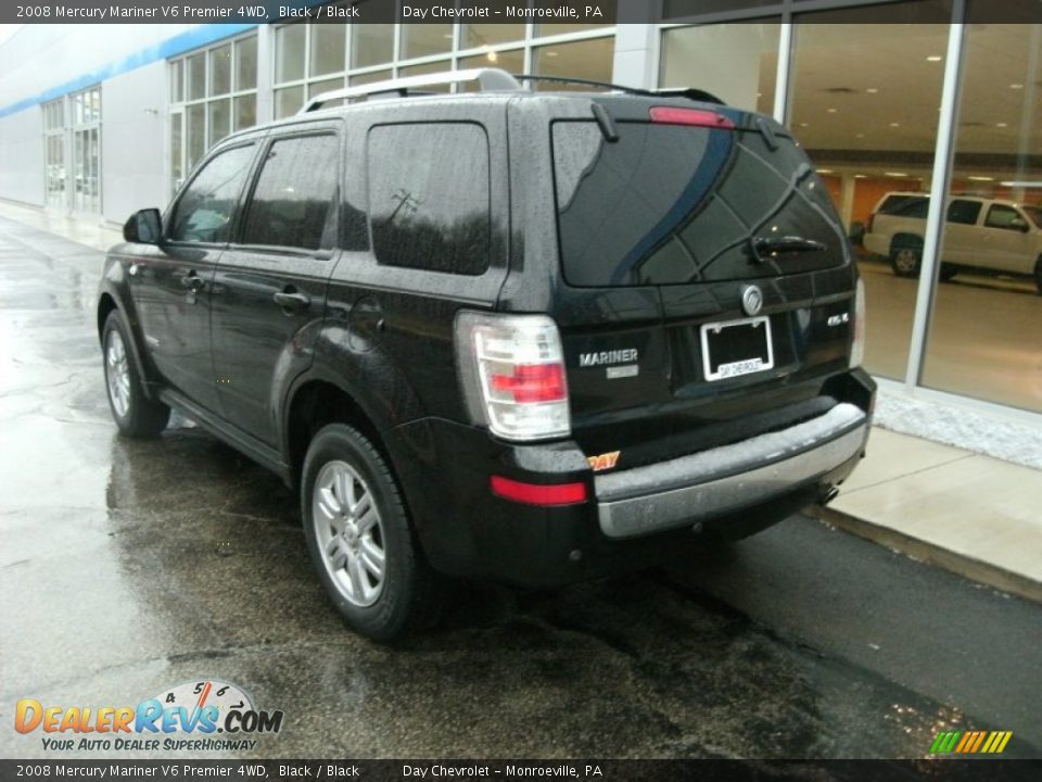 2008 Mercury Mariner V6 Premier 4WD Black / Black Photo #5