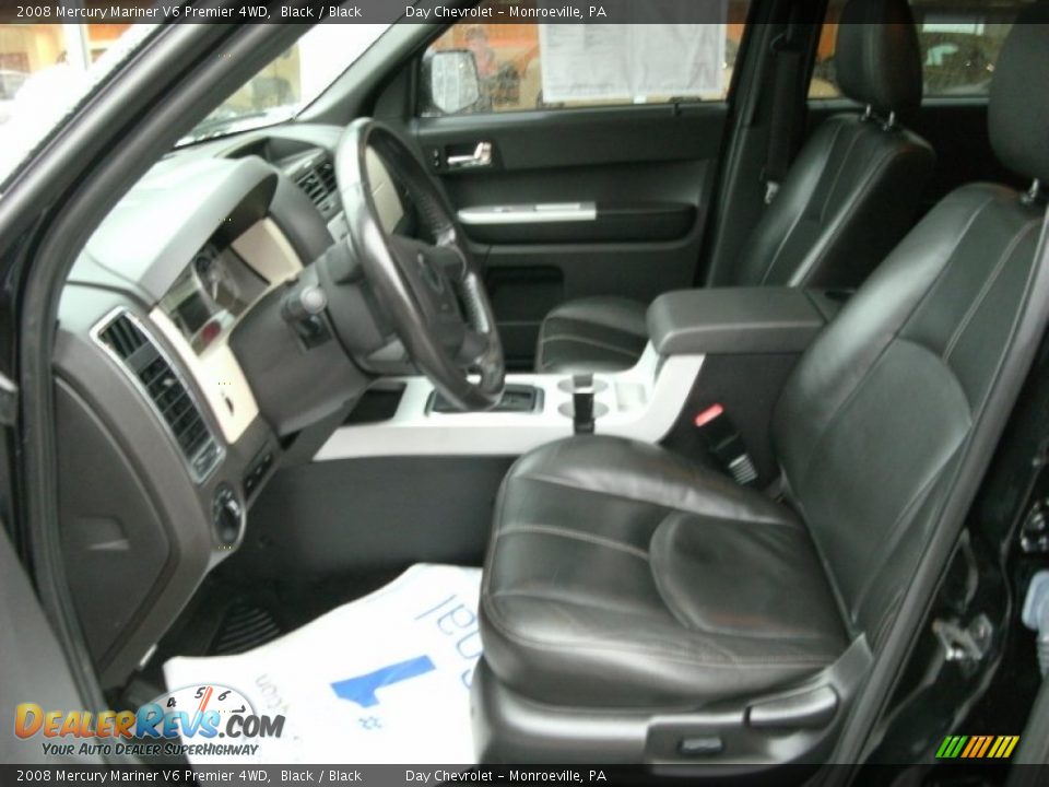 2008 Mercury Mariner V6 Premier 4WD Black / Black Photo #6