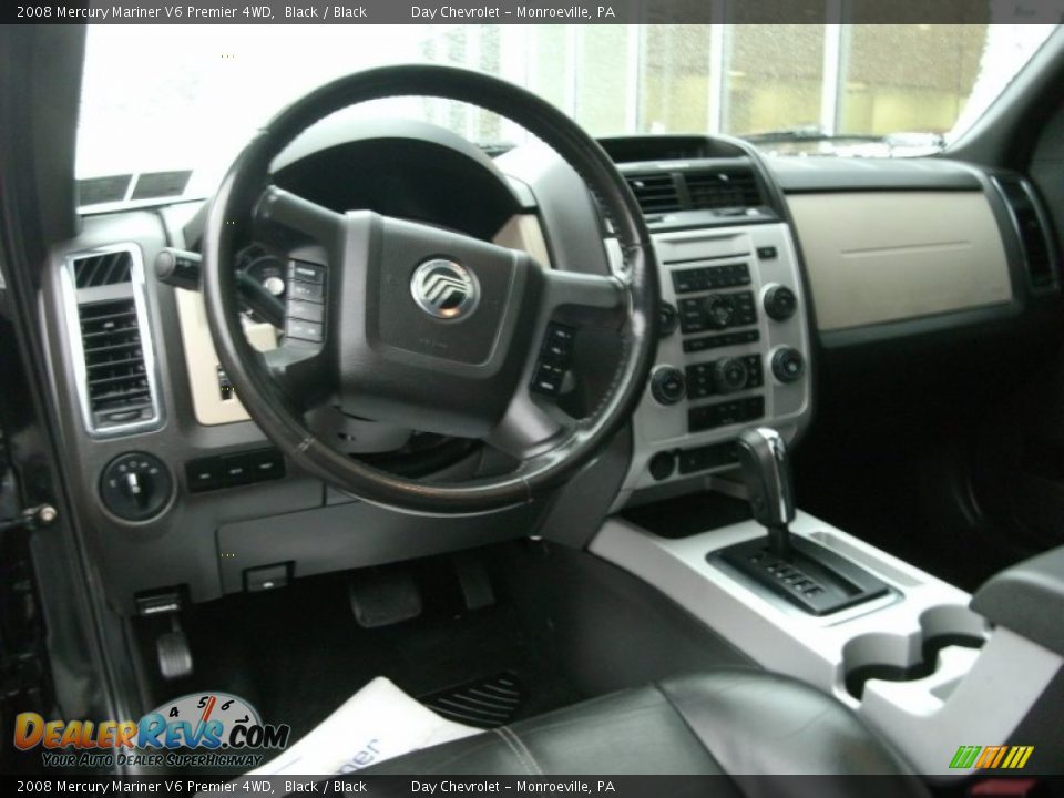 2008 Mercury Mariner V6 Premier 4WD Black / Black Photo #9
