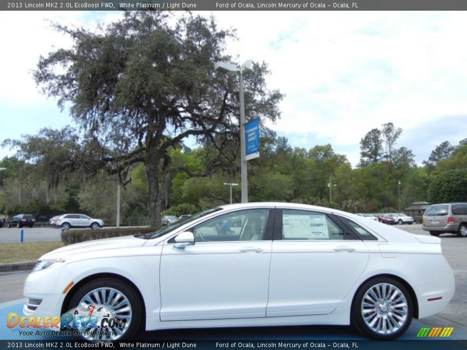 White Platinum 2013 Lincoln MKZ 2.0L EcoBoost FWD Photo #2