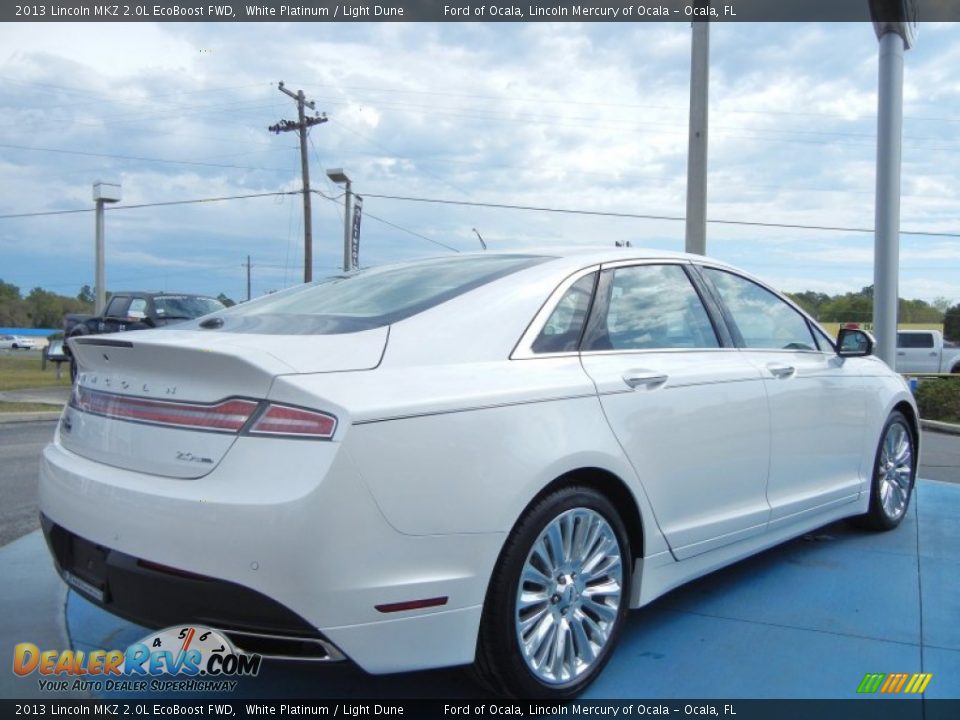 White Platinum 2013 Lincoln MKZ 2.0L EcoBoost FWD Photo #3