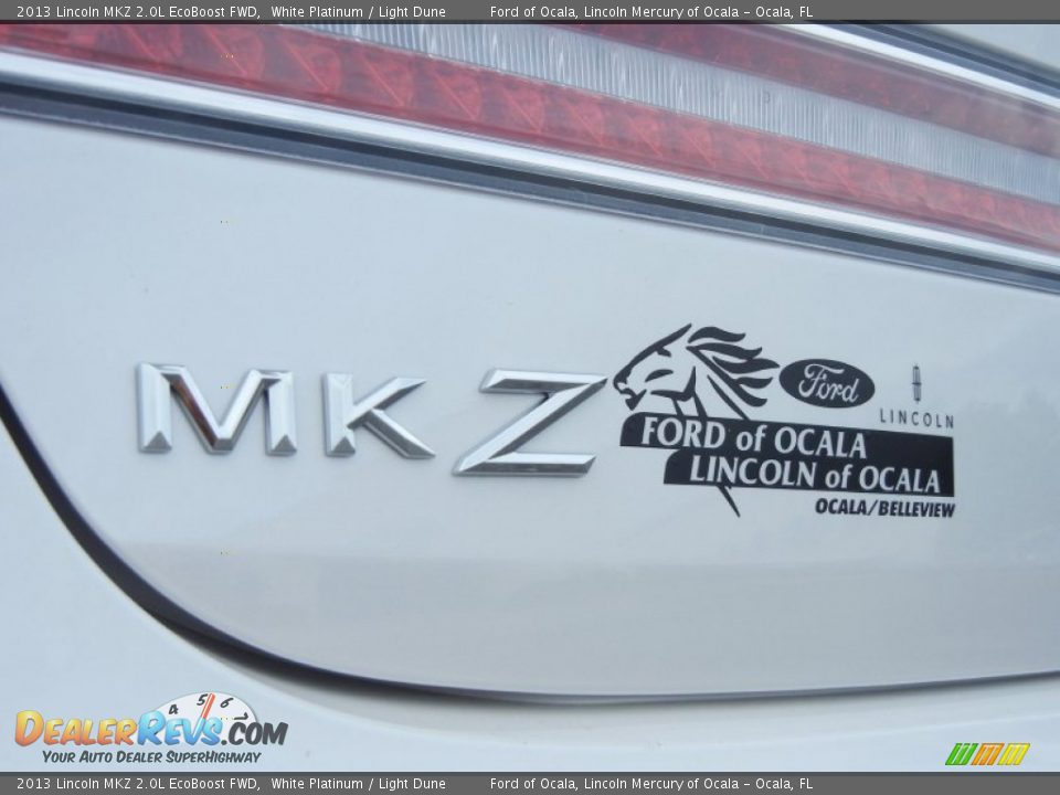 2013 Lincoln MKZ 2.0L EcoBoost FWD White Platinum / Light Dune Photo #4