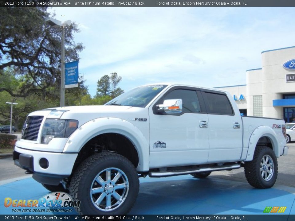 2013 Ford F150 FX4 SuperCrew 4x4 White Platinum Metallic Tri-Coat / Black Photo #1