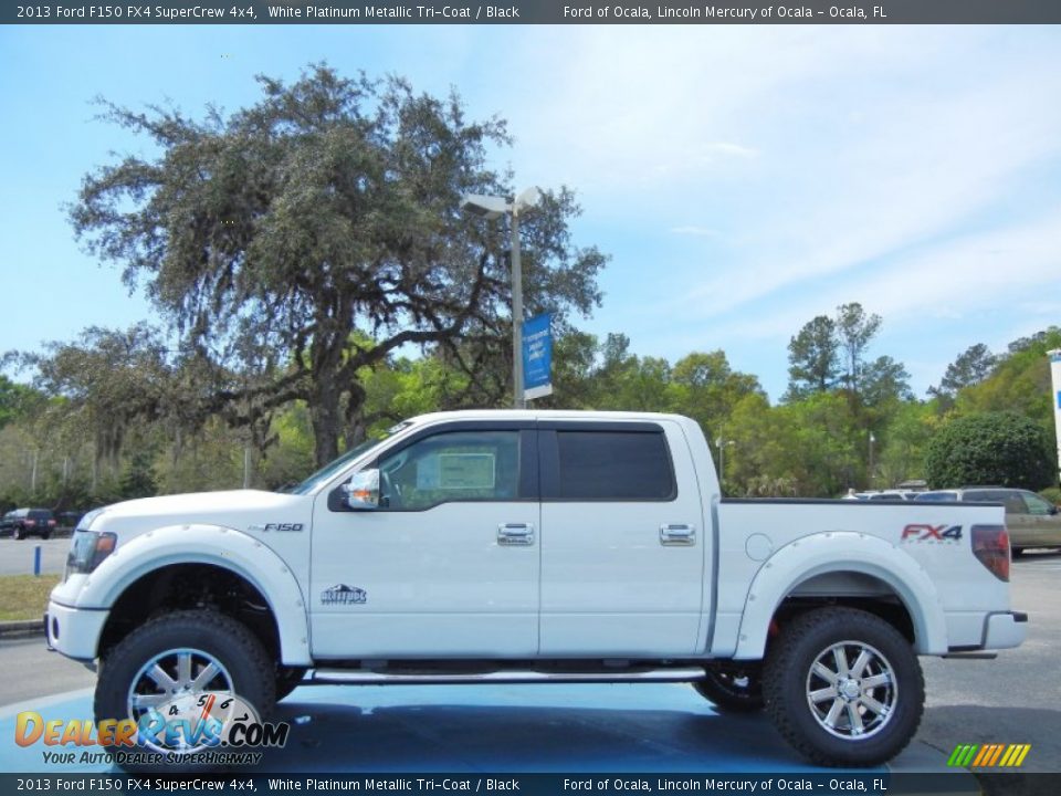 2013 Ford F150 FX4 SuperCrew 4x4 White Platinum Metallic Tri-Coat / Black Photo #2
