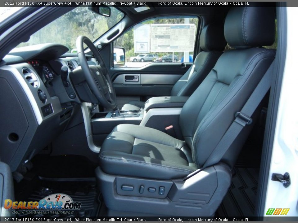 2013 Ford F150 FX4 SuperCrew 4x4 White Platinum Metallic Tri-Coat / Black Photo #9