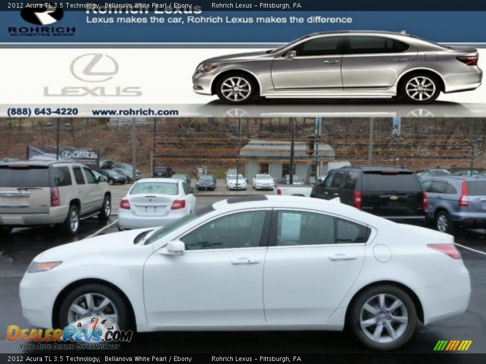 2012 Acura TL 3.5 Technology Bellanova White Pearl / Ebony Photo #1