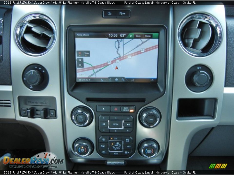 2013 Ford F150 FX4 SuperCrew 4x4 White Platinum Metallic Tri-Coat / Black Photo #14