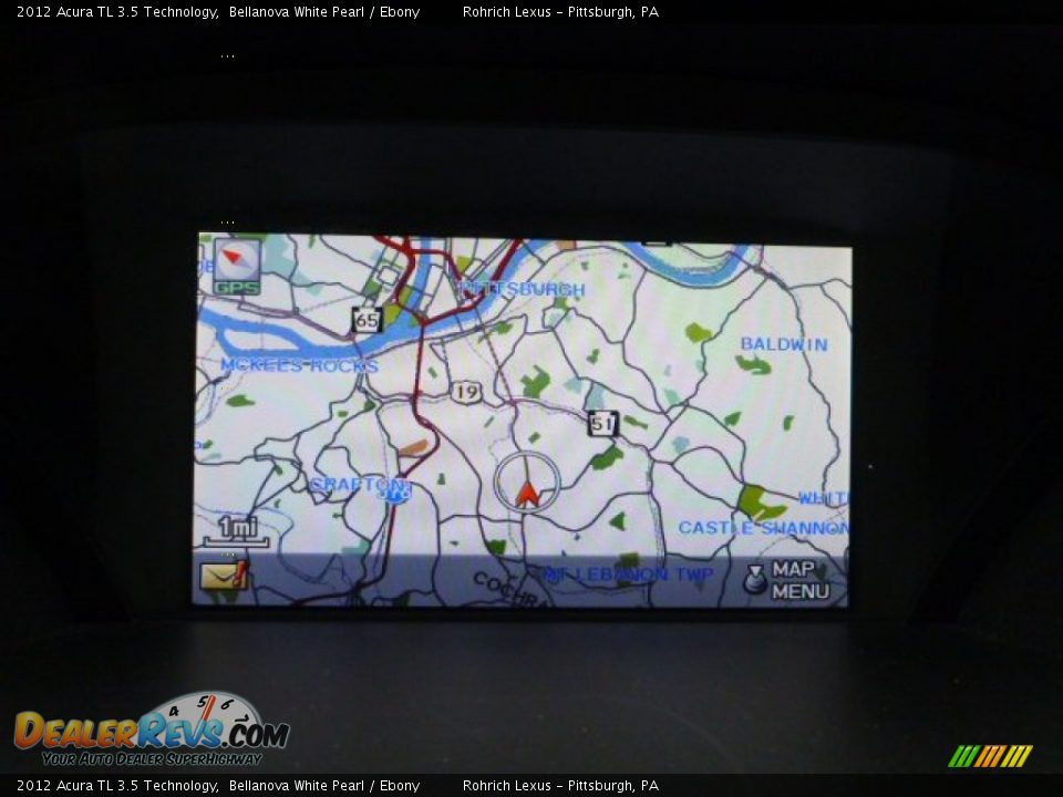 2012 Acura TL 3.5 Technology Bellanova White Pearl / Ebony Photo #7
