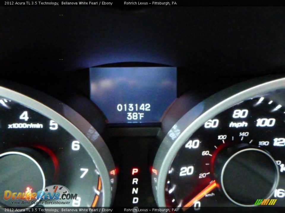 2012 Acura TL 3.5 Technology Bellanova White Pearl / Ebony Photo #8
