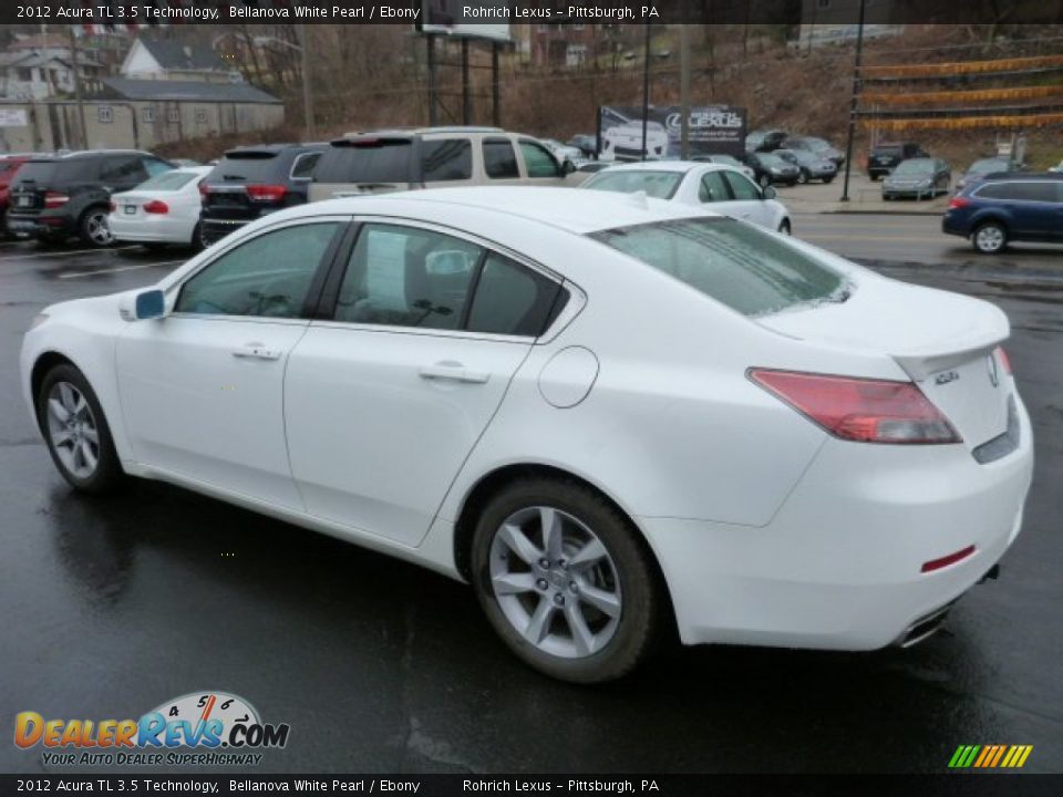 2012 Acura TL 3.5 Technology Bellanova White Pearl / Ebony Photo #9