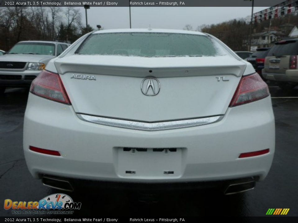 2012 Acura TL 3.5 Technology Bellanova White Pearl / Ebony Photo #10