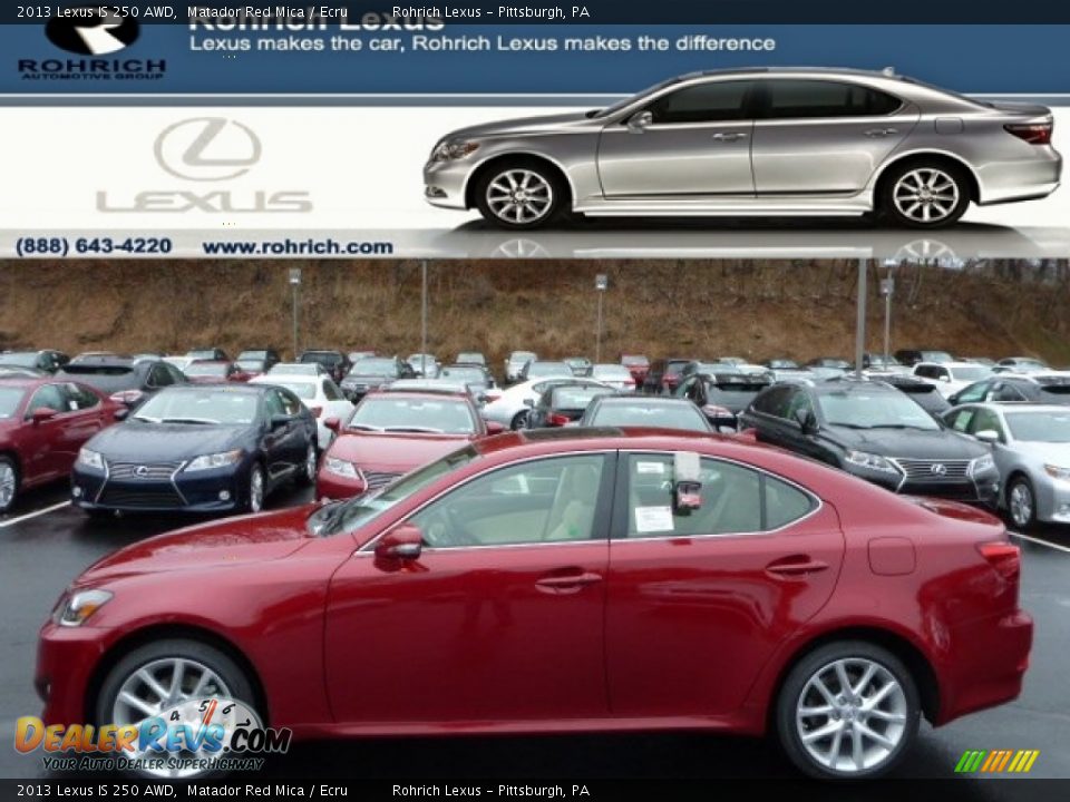 2013 Lexus IS 250 AWD Matador Red Mica / Ecru Photo #1