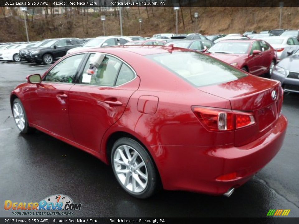 2013 Lexus IS 250 AWD Matador Red Mica / Ecru Photo #2