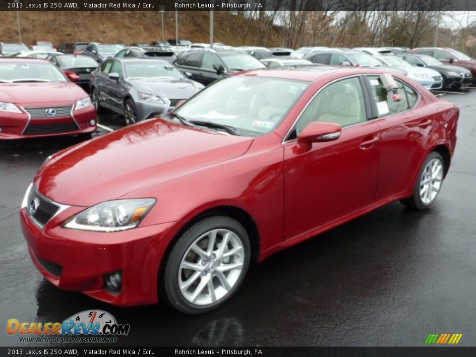 2013 Lexus IS 250 AWD Matador Red Mica / Ecru Photo #8