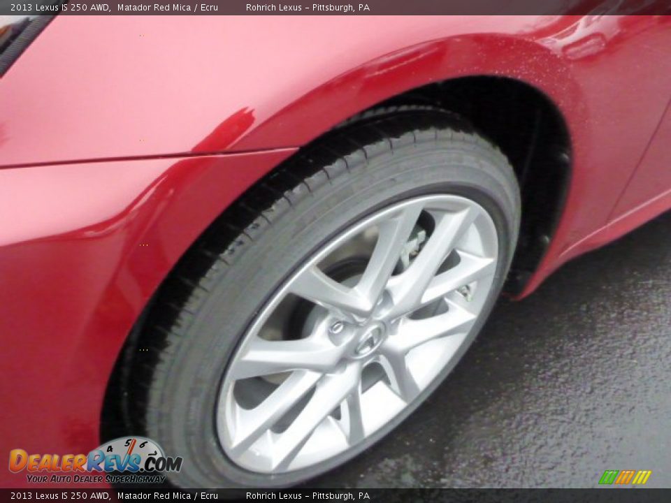 2013 Lexus IS 250 AWD Matador Red Mica / Ecru Photo #9