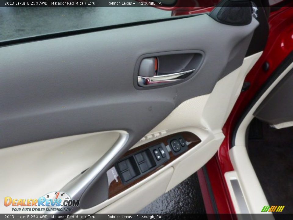 2013 Lexus IS 250 AWD Matador Red Mica / Ecru Photo #14