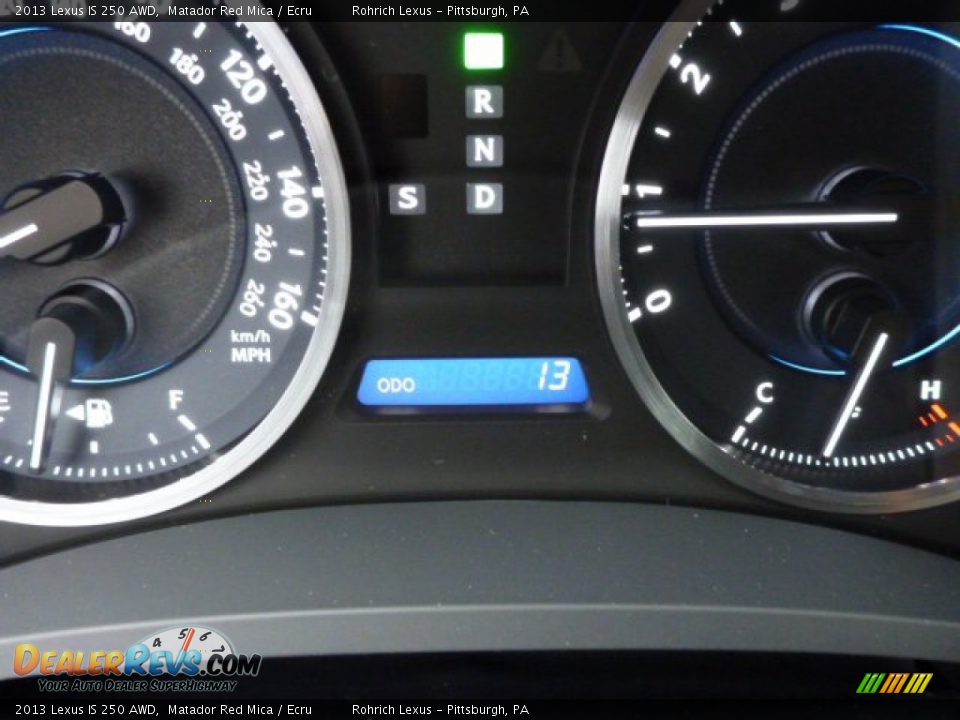 2013 Lexus IS 250 AWD Matador Red Mica / Ecru Photo #20