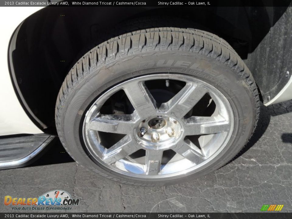 2013 Cadillac Escalade Luxury AWD White Diamond Tricoat / Cashmere/Cocoa Photo #8