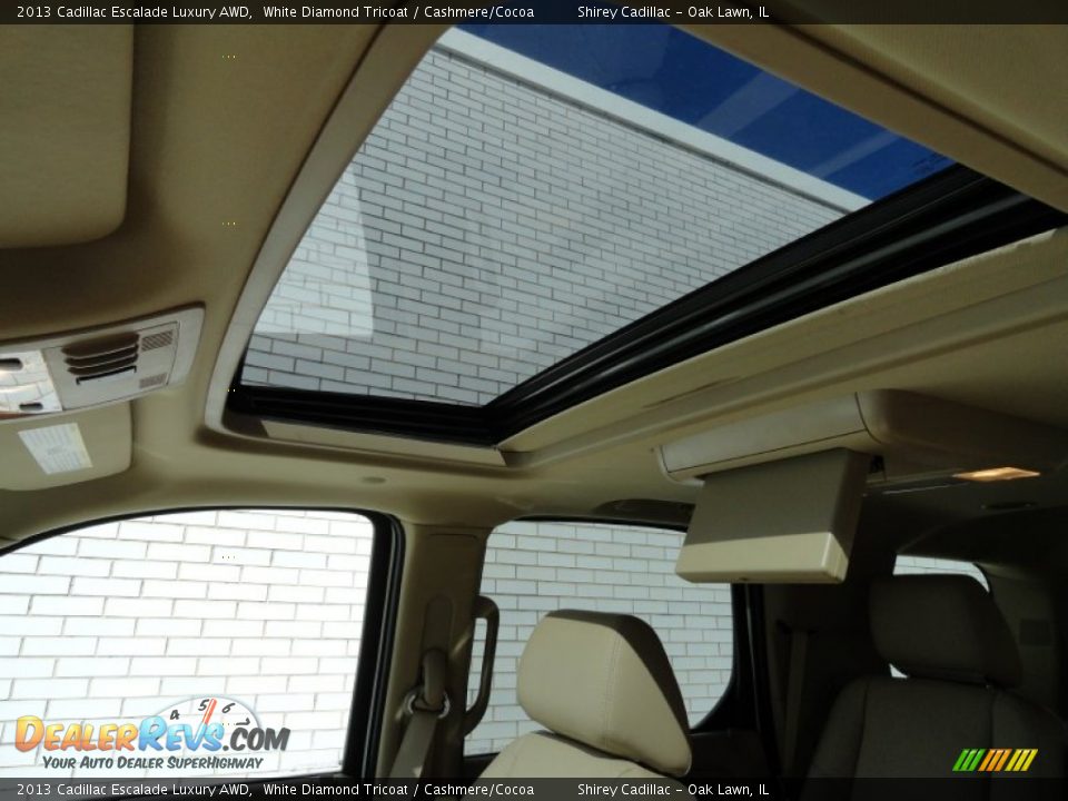 2013 Cadillac Escalade Luxury AWD White Diamond Tricoat / Cashmere/Cocoa Photo #15