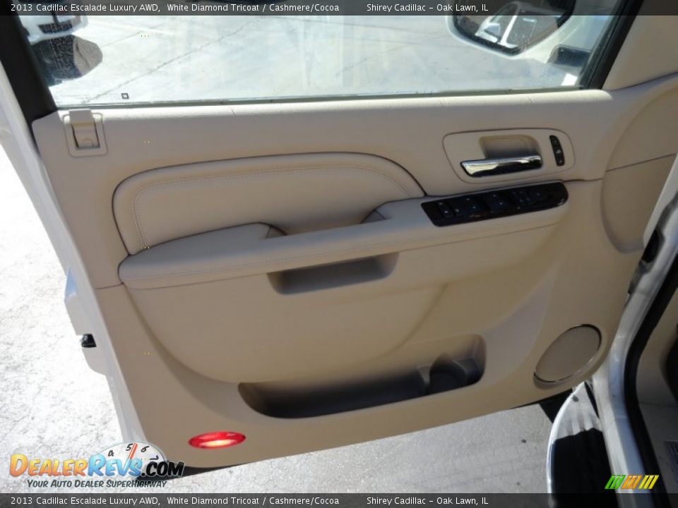 2013 Cadillac Escalade Luxury AWD White Diamond Tricoat / Cashmere/Cocoa Photo #16