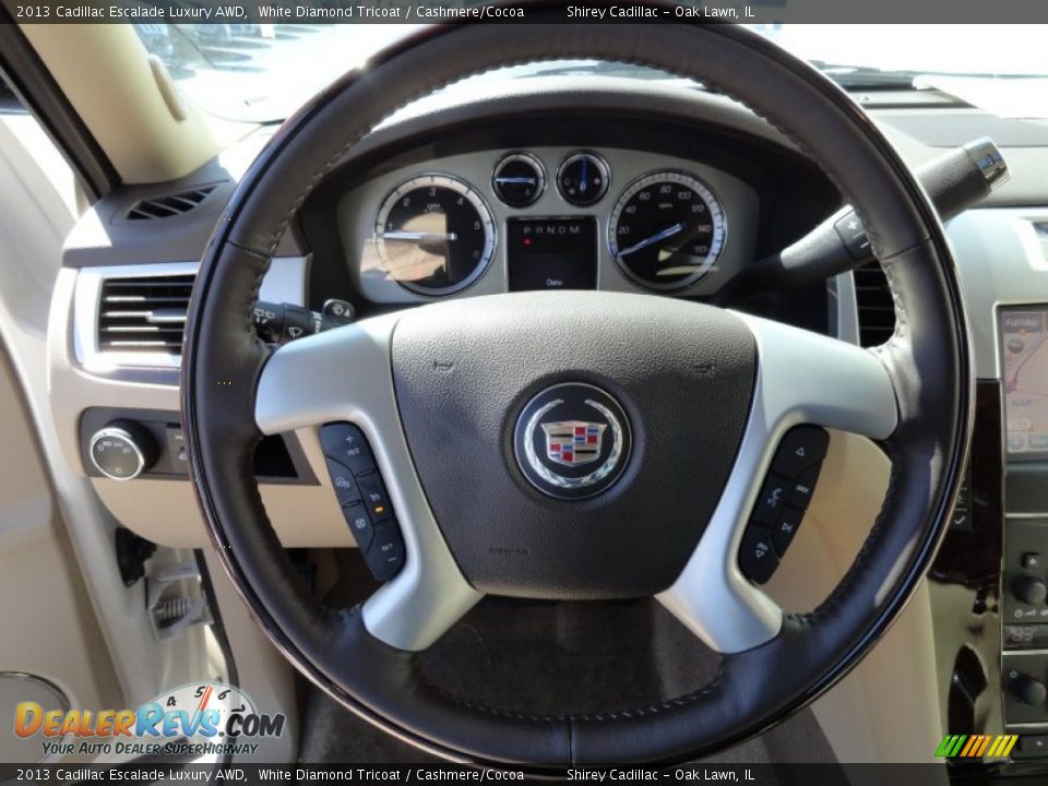 2013 Cadillac Escalade Luxury AWD White Diamond Tricoat / Cashmere/Cocoa Photo #18