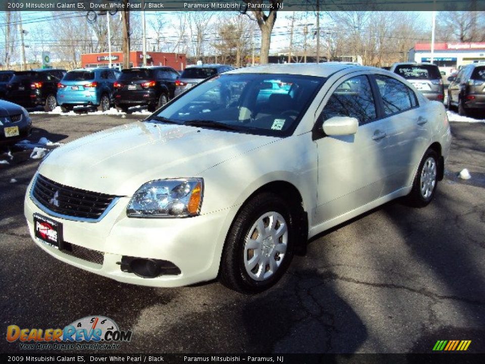2009 Mitsubishi Galant ES Dover White Pearl / Black Photo #1