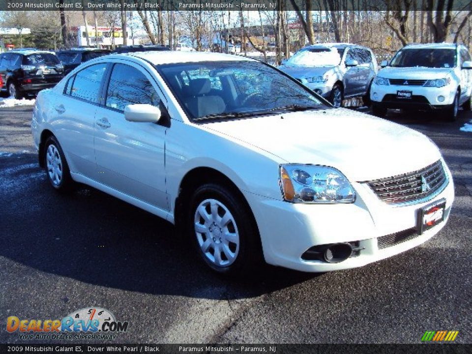 2009 Mitsubishi Galant ES Dover White Pearl / Black Photo #3