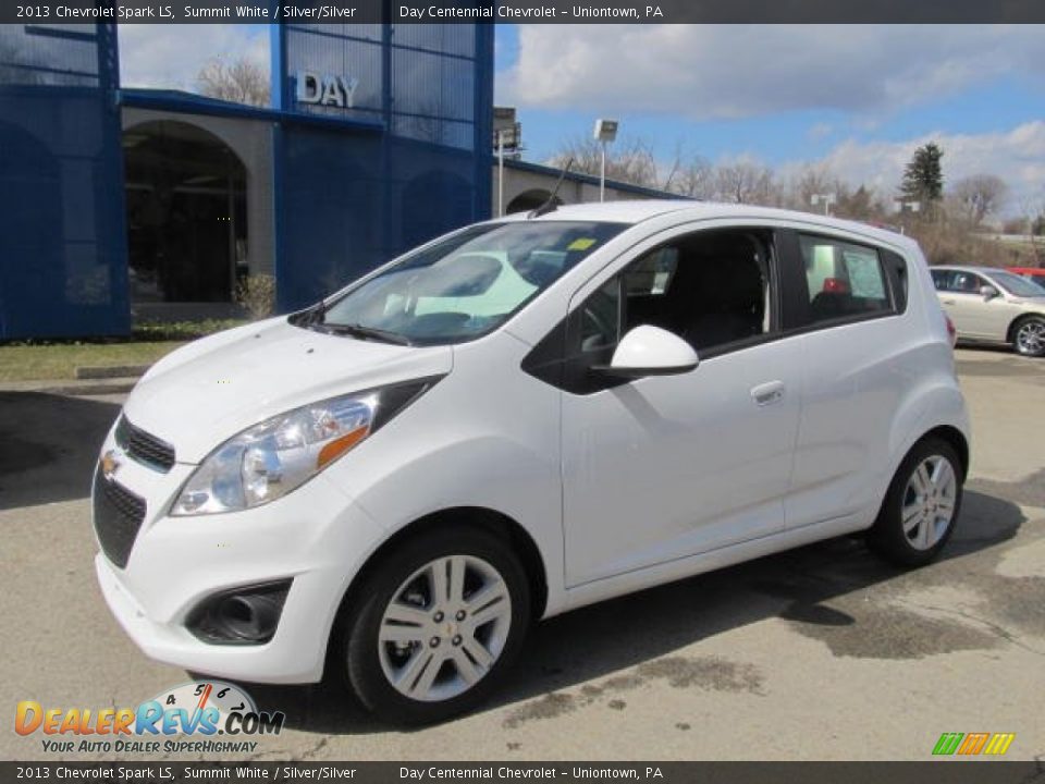 2013 Chevrolet Spark LS Summit White / Silver/Silver Photo #1